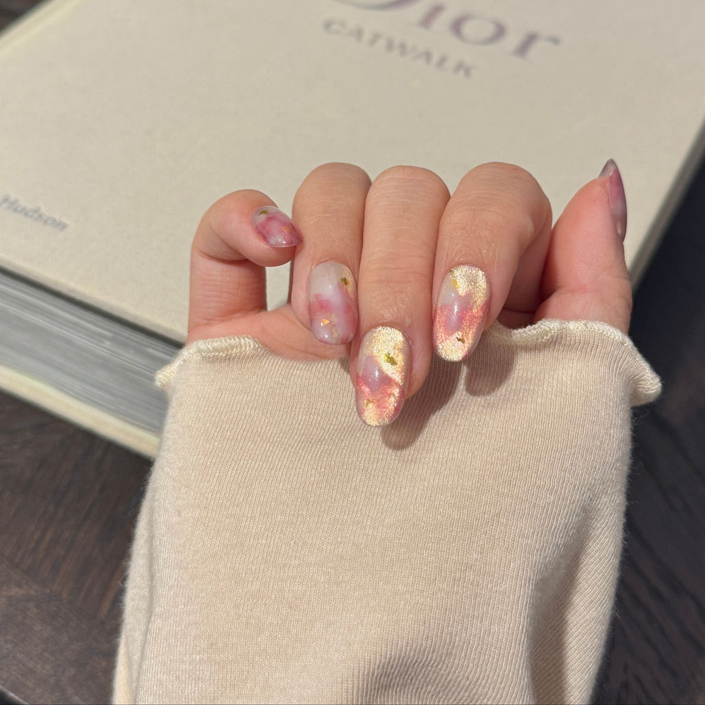 Watercolor Nebula | Cat-eye Swirl Artisan Nails