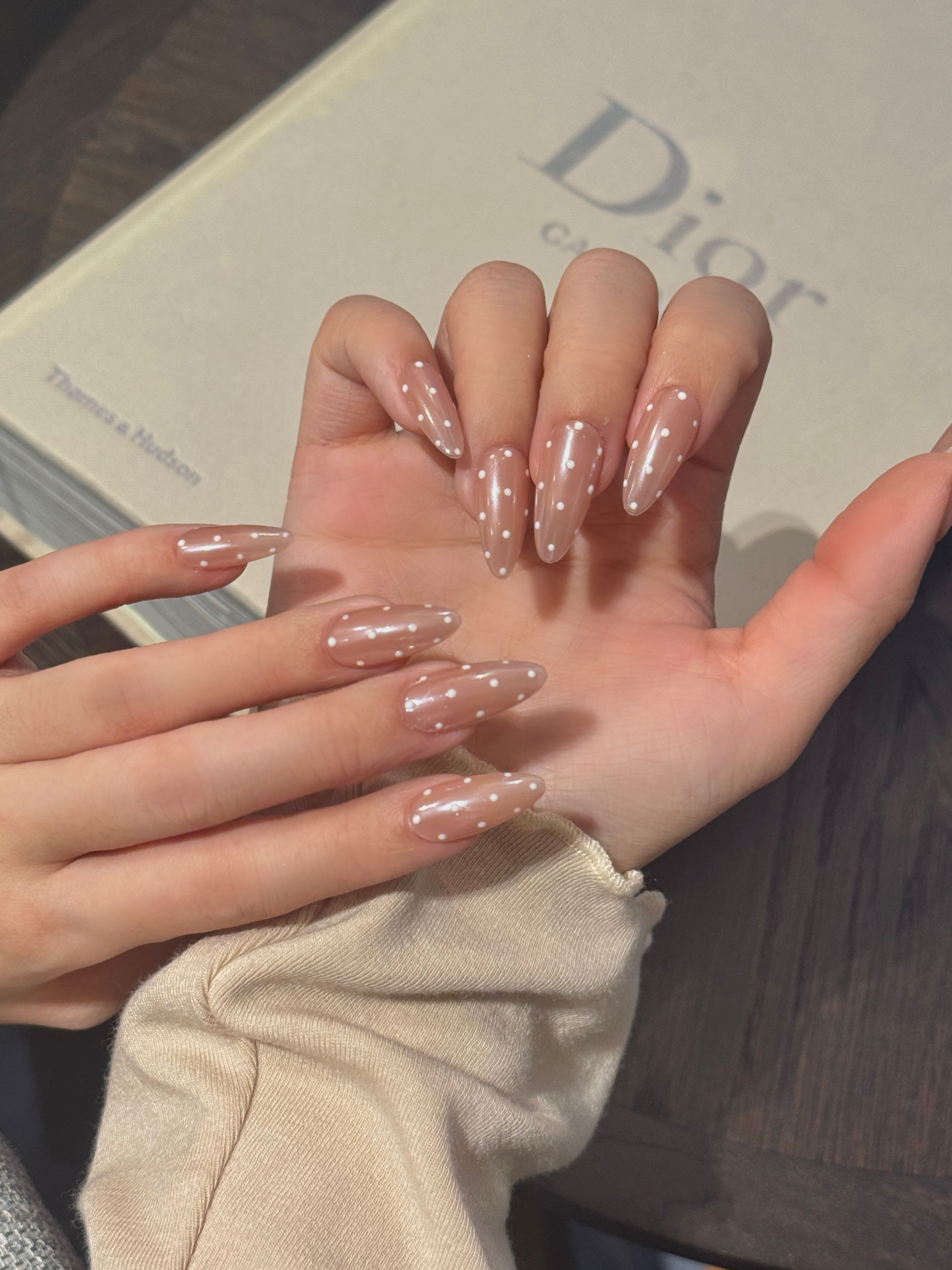 Dotty Glaze | Polka Dot Pearl Chrome Nails