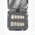 Silver Shell Solace | Mother-of-Pearl & Metallic Rim Nails