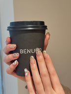 Chrome Nebula French | Polka Dot Cat-eye Press-on Nails