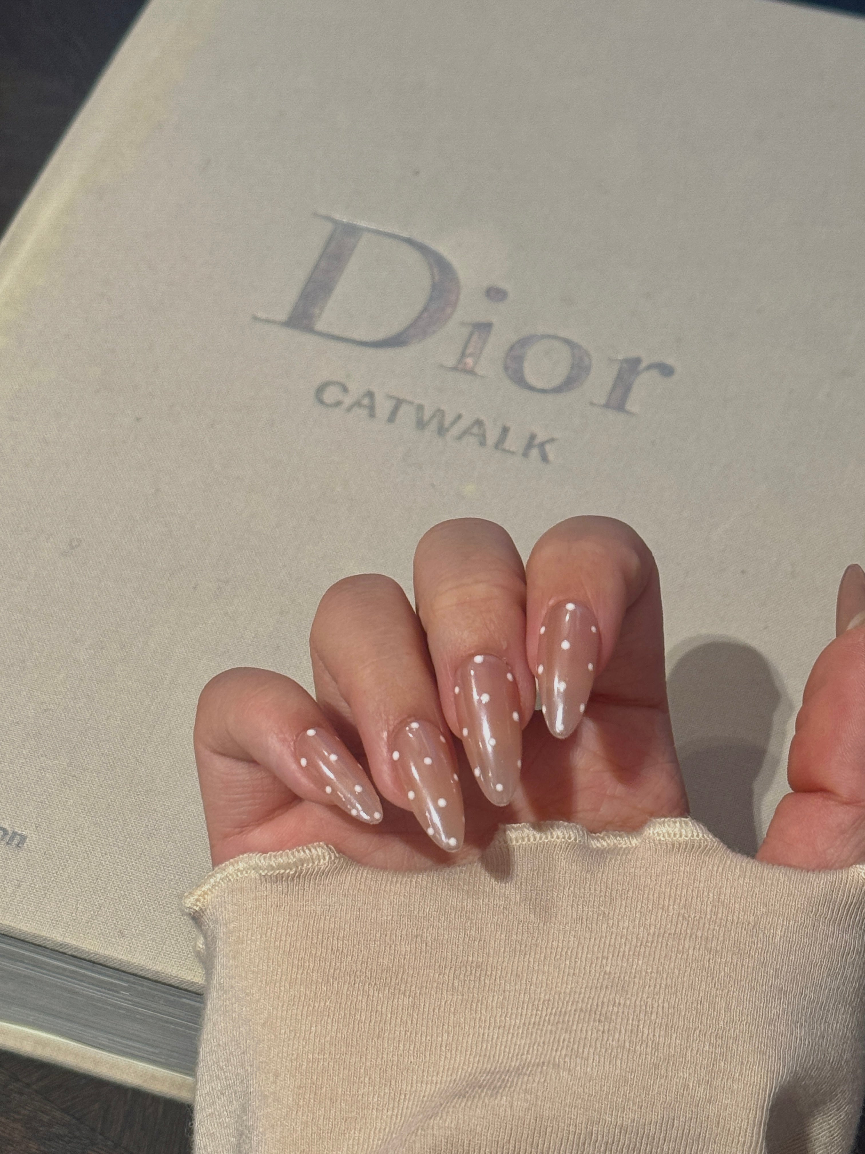 Dotty Glaze | Polka Dot Pearl Chrome Nails