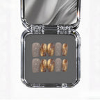 Amber Mist | Autumnal Gradient & Smoky Marble Nails