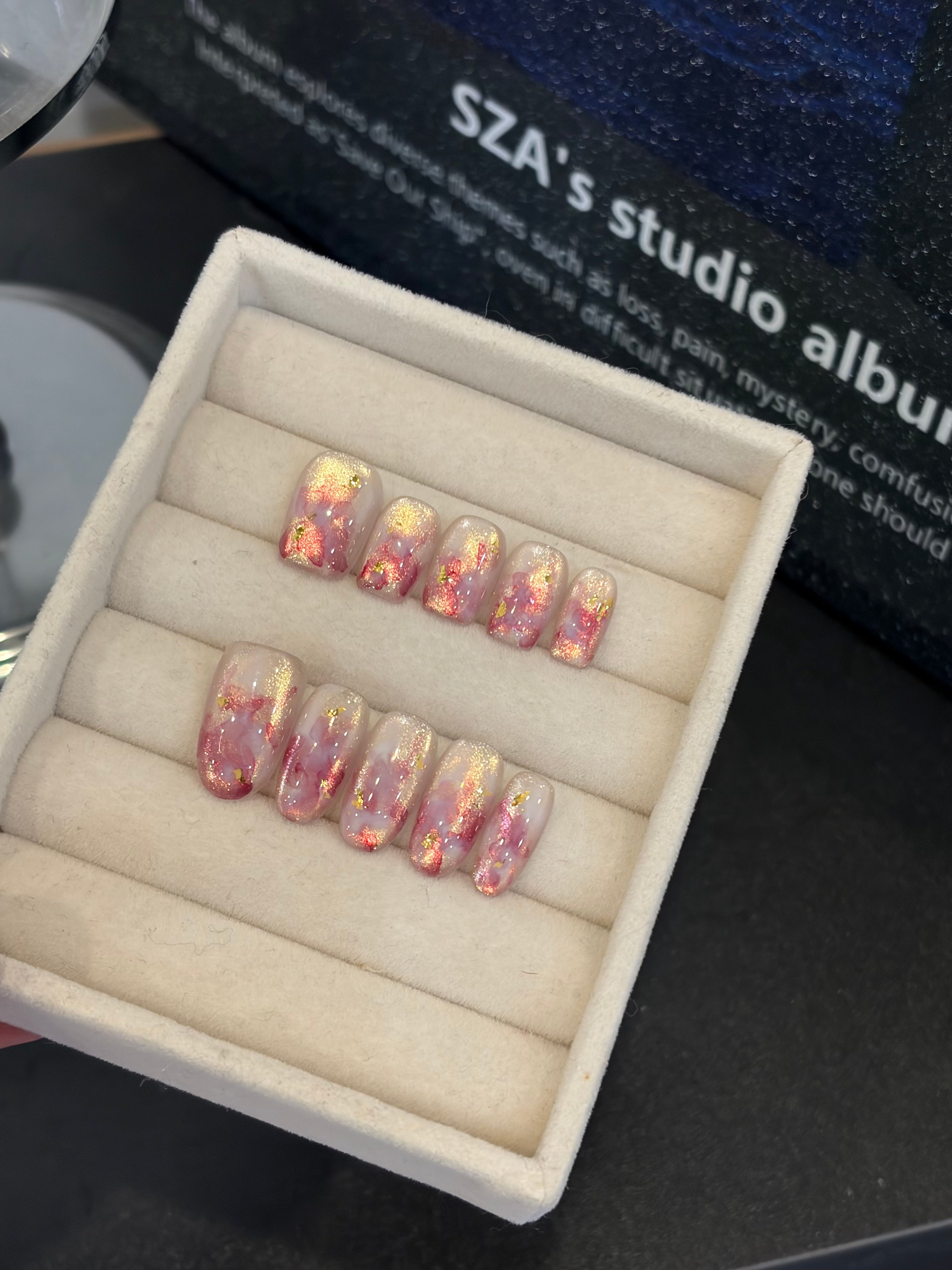 Watercolor Nebula | Cat-eye Swirl Artisan Nails