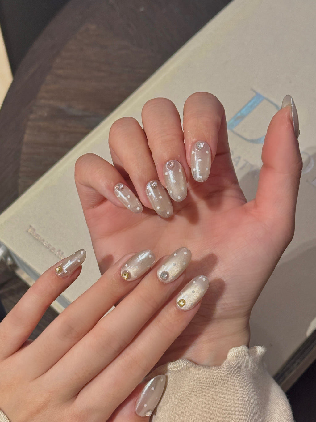 Confetti Sparkle | Polka Dot & Multi-color Crystal Nails