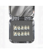 Liquid Silver Mirror | Full Chrome Short Square Nails